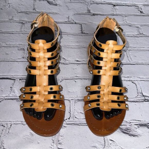 Aldo Shoes - Aldo Studded Strap Leather Sandal Size 8